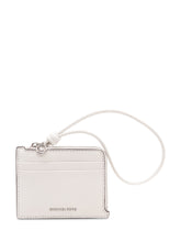 MICHAEL MICHAEL KORS - Compact Card Holder with Wrist Strap - White - LIDIASHOPPING® - Official Website
