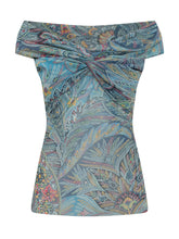 ETRO - Straight Neck Top with Knot - Blue - LIDIASHOPPING® - Official Website
