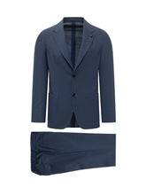 LARDINI - Abito Easy Wear Drop 7 con Scollo a V - Blu - LIDIASHOPPING® - Official Website