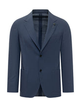 LARDINI - Abito Easy Wear Drop 7 con Scollo a V - Blu - LIDIASHOPPING® - Official Website