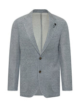 LARDINI - Liknit Single Breasted Jacket with Lapels - Grey - LIDIASHOPPING® - Official Website