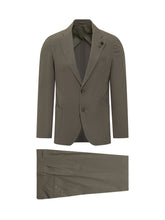 LARDINI - Iconic Drop 7 Dress with V Neck - Green - LIDIASHOPPING® - Official Website