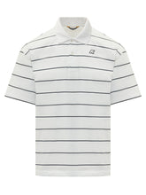 K-WAY - Short Sleeve Polo Shirt with Thin Stripes - White - LIDIASHOPPING® - Official Website