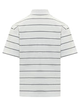 K-WAY - Short Sleeve Polo Shirt with Thin Stripes - White - LIDIASHOPPING® - Official Website