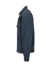 UNIVERSAL OVERALL - Zip-Up Cotton Jacket with Front Pockets - Blue - LIDIASHOPPING® - Official Website