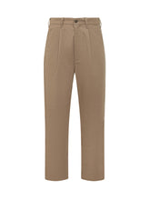 UNIVERSAL OVERALL - Pantaloni Relaxed con Pinces in Cotone - Beige - LIDIASHOPPING® - Official Website