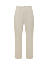 UNIVERSAL OVERALL - Pantaloni Tapered con Pinces in Cotone - Beige - LIDIASHOPPING® - Official Website
