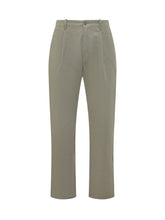 UNIVERSAL OVERALL - Cotton Tapered Pants with Pleats - Green - LIDIASHOPPING® - Official Website