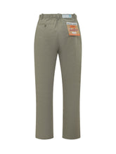 UNIVERSAL OVERALL - Cotton Tapered Pants with Pleats - Green - LIDIASHOPPING® - Official Website