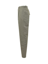 UNIVERSAL OVERALL - Cotton Tapered Pants with Pleats - Green - LIDIASHOPPING® - Official Website