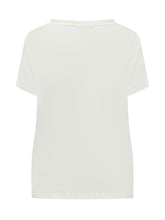 Q-WINS - Short Sleeve Top with Curved Hem - White - LIDIASHOPPING® - Official Website