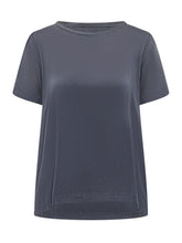 Q-WINS - Round Neck Blouse with Curved Hem - Purple - LIDIASHOPPING® - Official Website