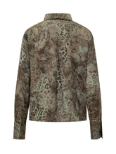 BA&SH - Cornelia Shirt with Animal Print - Green - LIDIASHOPPING® - Official Website