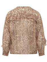 BA&SH - Camicia Tunella con Balze e Stampa Paisley - Beige - LIDIASHOPPING® - Official Website