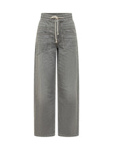 BA&SH - Pantaloni Yima in Denim a Gamba Larga - Grigio | Lidia Shopping ® | Official Website