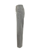 BA&SH - Pantaloni Yima in Denim a Gamba Larga - Grigio | Lidia Shopping ® | Official Website
