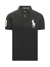 POLO RALPH LAUREN - Short Sleeve Polo Shirt with Logo - Black - LIDIASHOPPING® - Official Website