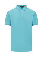 POLO RALPH LAUREN - Short Sleeve Polo Shirt with Logo - Blue - LIDIASHOPPING® - Official Website