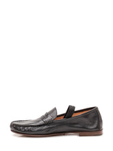 VERSACE - Loafers with Visible Stitching - Black - LIDIASHOPPING® - Official Website