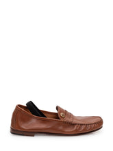 VERSACE - Loafers with Front Metal Detail - Brown - LIDIASHOPPING® - Official Website