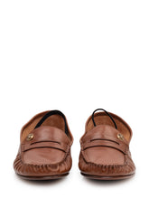 VERSACE - Loafers with Front Metal Detail - Brown - LIDIASHOPPING® - Official Website