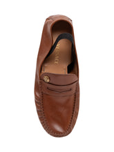 VERSACE - Loafers with Front Metal Detail - Brown - LIDIASHOPPING® - Official Website