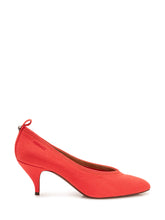 VERSACE - Pump with Pointed Toe and Mid Heel - Red - LIDIASHOPPING® - Official Website