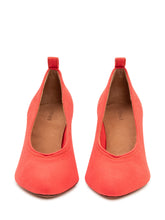 VERSACE - Pump with Pointed Toe and Mid Heel - Red - LIDIASHOPPING® - Official Website