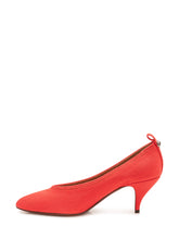 VERSACE - Pump with Pointed Toe and Mid Heel - Red - LIDIASHOPPING® - Official Website