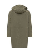 BARBOUR X PAUL SMITH - Cotton Hooded Parka with Corduroy Collar - Green - LIDIASHOPPING® - Official Website