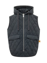 OOF - NYKY - Hooded Puffer Vest - Blue - LIDIASHOPPING® - Official Website