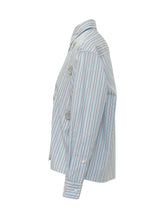 DES PHEMMES - Striped Shirt with Embellishments - Blue - LIDIASHOPPING® - Official Website