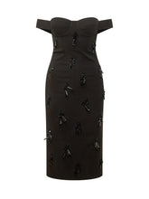 DES PHEMMES - Bustier Dress with Off-Shoulder Design and Embellishments - Black - LIDIASHOPPING® - Official Website