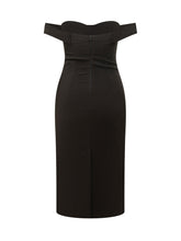 DES PHEMMES - Bustier Dress with Off-Shoulder Design and Embellishments - Black - LIDIASHOPPING® - Official Website