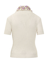 DES PHEMMES - Ribbed Polo Shirt with Collar and Buttons - White - LIDIASHOPPING® - Official Website
