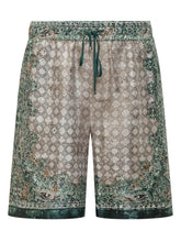 AMIRI - Shorts Bandana con Coulisse e Stampa All Over - Verde - LIDIASHOPPING® - Official Website