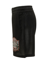 AMIRI - Shorts Chateau Crochet con Coulisse e Ricamo Frontale - Nero - LIDIASHOPPING® - Official Website