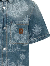 AMIRI - Chateau Camicia Denim con Stampa Paesaggio - Blu - LIDIASHOPPING® - Official Website
