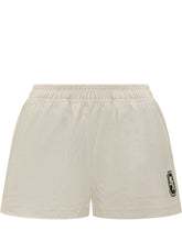 AMIRI - Sweatshorts with Elastic Waist and Logo Patch - White - LIDIASHOPPING® - Official Website