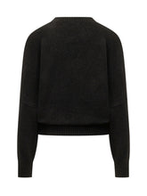 AMIRI - Crew Neck Sweater with Front Print - Black - LIDIASHOPPING® - Official Website