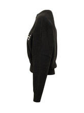 AMIRI - Crew Neck Sweater with Front Print - Black - LIDIASHOPPING® - Official Website