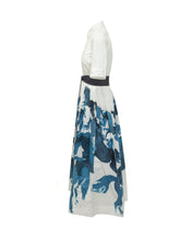 SARA ROKA - Art Print Belted Midi Dress - Multicolor - LIDIASHOPPING® - Official Website
