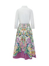 SARA ROKA - Abito Midi con Gonna Paisley Multicolor - Multicolore - LIDIASHOPPING® - Official Website