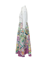 SARA ROKA - Abito Midi con Gonna Paisley Multicolor - Multicolore - LIDIASHOPPING® - Official Website