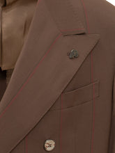 GABRIELE PASINI - Double Breasted Blazer with Peak Lapels - Brown - LIDIASHOPPING® - Official Website