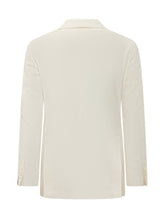 GABRIELE PASINI - Double Breasted Blazer with Peak Lapels - White - LIDIASHOPPING® - Official Website