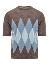 BALLANTYNE - T-shirt Girocollo in Maglia - Marrone - LIDIASHOPPING® - Official Website