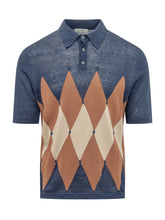 BALLANTYNE - Short Sleeve Knit Polo - Blue - LIDIASHOPPING® - Official Website