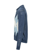 BALLANTYNE - Maglia con Collo Polo e Motivo Geometrico - Blu - LIDIASHOPPING® - Official Website