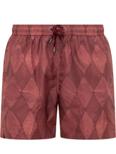 BALLANTYNE - Costume da Bagno con Stampa a Rombi - Rosso - LIDIASHOPPING® - Official Website